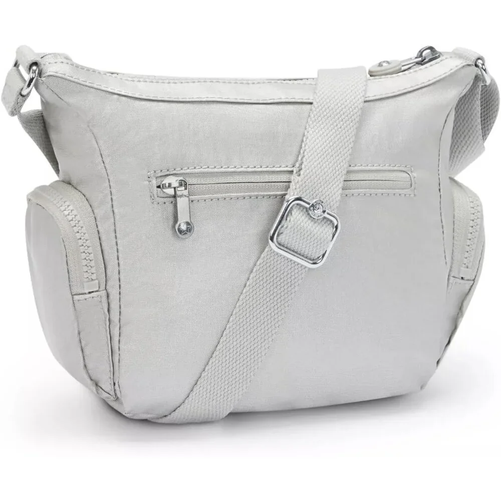 Mini Metallic Crossbody Bag Water Resistant Polyester Adjustable Strap